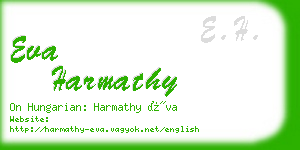 eva harmathy business card